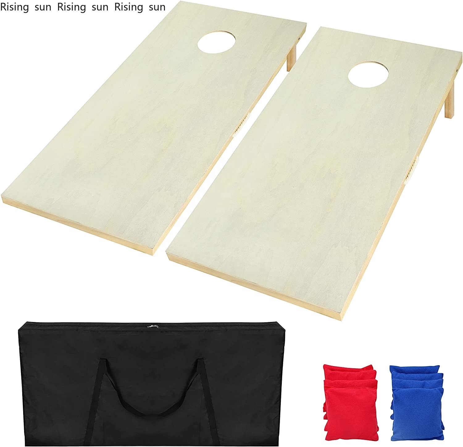 Cornhole Board Set - แผ่นไม้เนื้อแข็งคุณภาพสูงสำหรับเกมคอร์นโฮล พร้อมชุดถุงโยน 8 ใบ