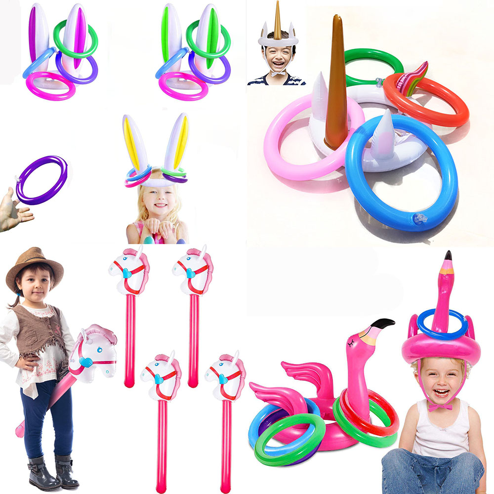 Party Games Bunny - ลูกโป่งรูปม้าเป่าลมรูปม้ายูนิคอร์นแบบแท่งยาวสำหรับปาร์ตี้วันเกิดของขวัญสำหรับเด็กเกม