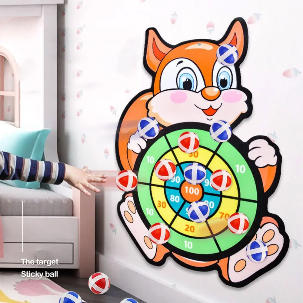 Party Games Gifts - เกมปาเป้าการ์ตูนคลาสสิก ของเล่นเสริมพัฒนาการสำหรับเล่นกลางแจ้งและในร่ม ลูกบอลเหนียวติดเป้า เกมกีฬาเป้าหมาย ของขวัญ เกมปาเป้า