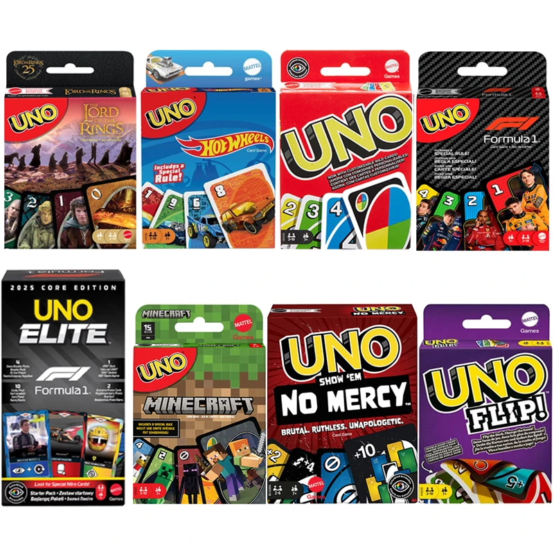 Party Games Mario - เกมไพ่ UNO Flip, ซูเปอร์มาริโอ, มายคราฟต์, ลอร์ดออฟเดอะริง,