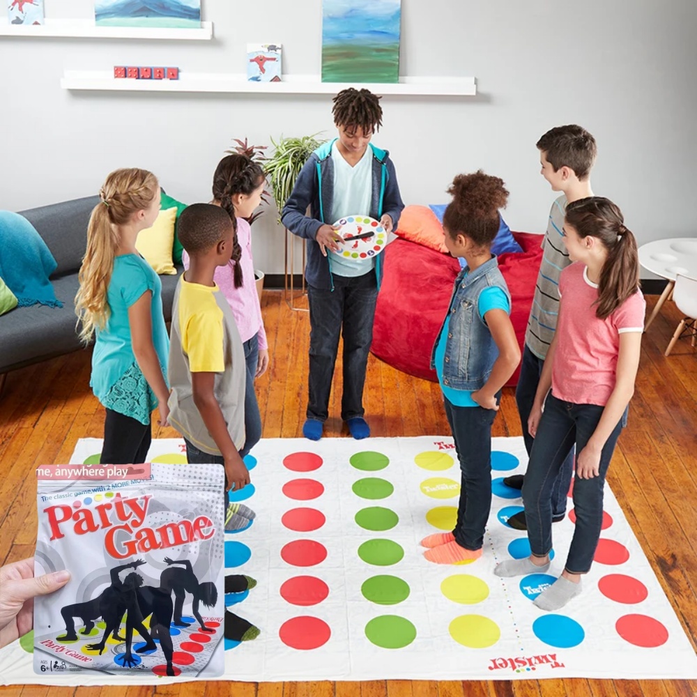 Party Games Adults Indoor - เกมปาร์ตี้ทวิสเตอร์ - ของเล่นกีฬาแบบกลุ่มสำหรับครอบครัว เล่นได้ทั้งในบ้านและนอกบ้าน ช่วยเสริมสร้างความสนุกสนานสำหรับเด็กและผู้ใหญ่