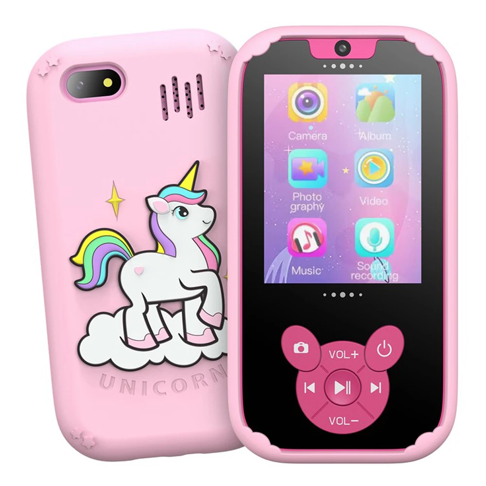 Party Games Phone - โทรศัพท์เด็กอัจฉริยะเพื่อการเรียนรู้ น่าสนใจ หน่วยความจำ 8GB ของเล่นเสริมพัฒนาการพร้อมกล้องคู่และเครื่องเล่นเพลง สำหรับเด็กอายุ