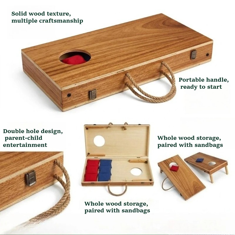 ชุดเกมคอร์นโฮลไม้พับได้ระดับพร - Cornhole Board Set บทวิจารณ์และราคา