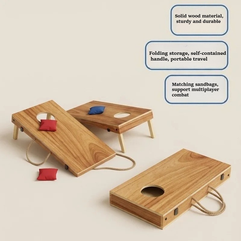 ชุดเกมคอร์นโฮลไม้พับได้ระดับพร - Cornhole Board Set บทวิจารณ์และราคา