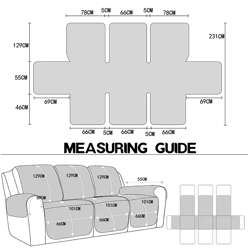 1/2/3 ที่นั่ง Recliner โซฟาสัต - Washer Toss Set บทวิจารณ์และราคา