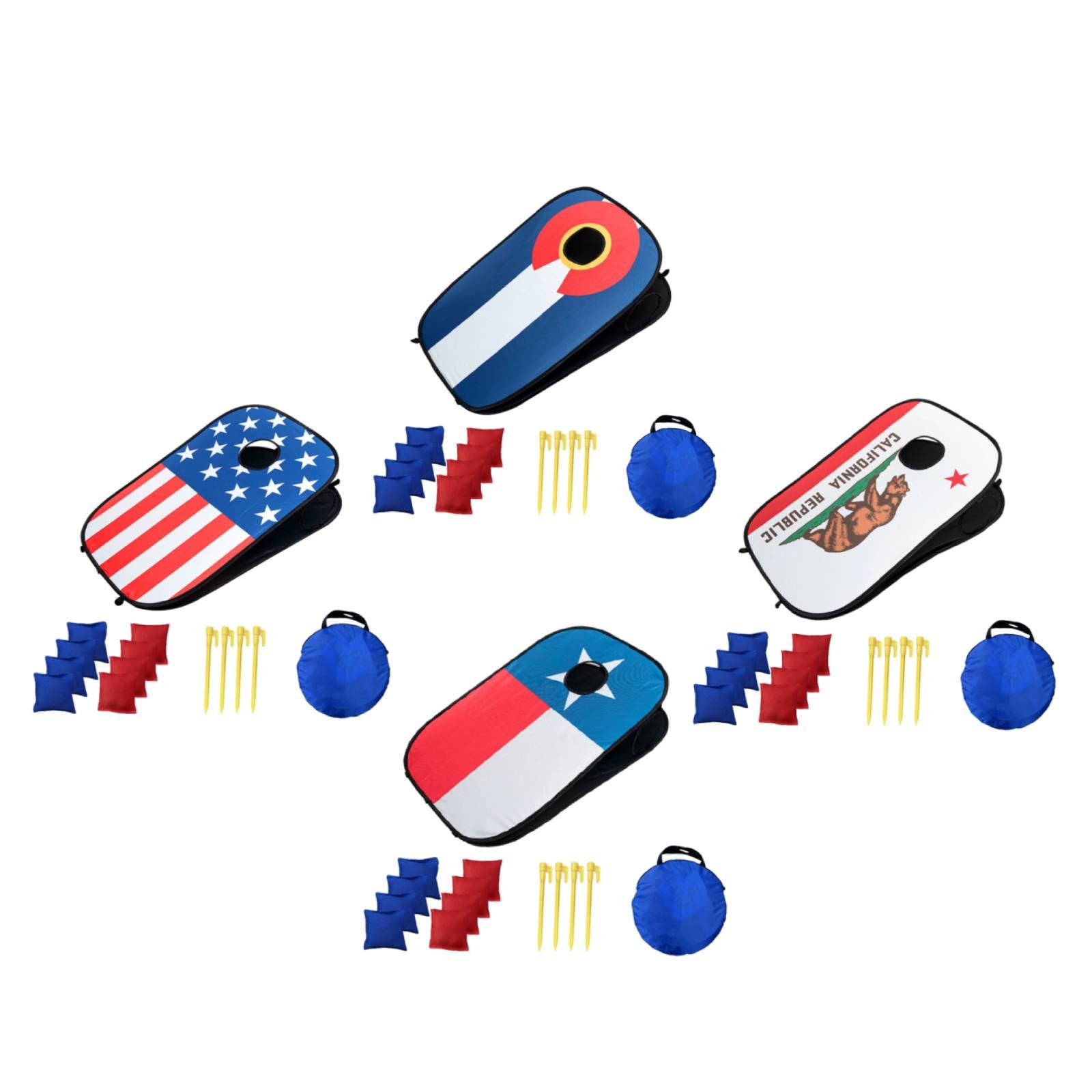 ชุดกระดานคอร์นโฮลแบบพกพาพร้อมถ - Cornhole Board Set บทวิจารณ์และราคา
